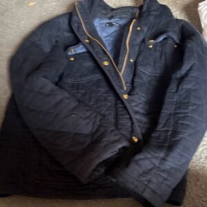 J. Crew Factory Navy Quilted Puffer Jacket